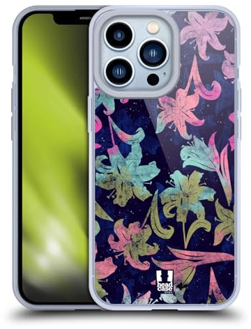Head Case Designs Lilla Stampe Ombra Custodia in Gel [Protezione di Grado Militare] Compatibile con Apple iPhone 13 PRO E Compatibile con MagSafe