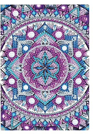 DCIDBEI Diamond Painting Notizbuch Skizzenbuch A5 Blanko DIY Notizbücher Diamant Malerei Tagebuch für Erwachsene Journal Buch Sketchbook Geschenke für Mädchen Freizeit Buch Notebook Mandala