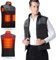 Wigoshopping.com Gilet Chauffant électrique Homme Femmes 4 zones réchauffeurs Chargement USB ultraléger Contre Froid pour Ski moto Pêche Camping Taille L (Batterie Non Incluse)