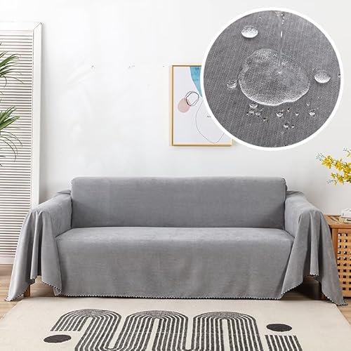 uyeoco Samt Sofadecke Sofa Überwurfdecke für Sofa/Couch Sofabezüge 3/4/5/2 Sitzer L Form Fleecedecke Sofaüberwurf Decke - Große Tagesdecken für Bett & Couch (Color : #45, Size : 180x400cm)
