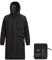 Naturehike Imperméable long léger et respirant pour homme Coupe-vent à capuche imperméable pour cyclisme Veste de randonnée Taille universelle-Noir