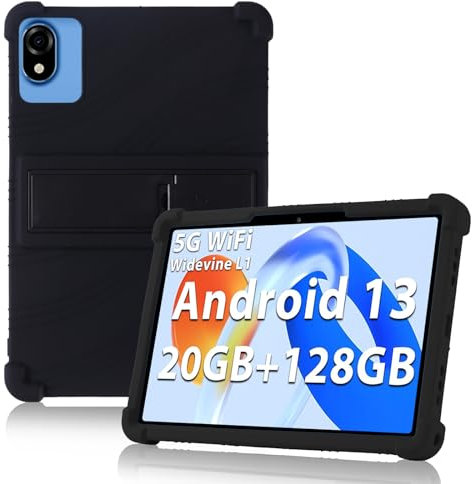 ATOOZ Universal Case for Ckypad/DOOGEE U10/U9 Pro/T10W/TECLAST M40/P40HD/P30/P20 10.1,Soft Silicone Case for Blackview/OSCAL/BYYBUO/Hotlight/Higrace/Tpz/Sgin 10.1 Inch Tablet with Stand (Black)