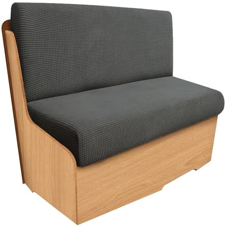 SYLC 2 Stücke Wohnmobil Esstischkissenbezüge Jacquard Ersatzbezüge Für Wohnwagen Bezug Für RV Esstischsitzbezüge Anhänger Überzügen Sofakissen (Dark Grey,Set of 1)