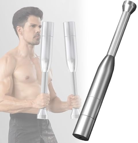 Steel Mace - Mazza indiana regolabile per esercizi muscolari e condizionamento per fitness, stretching e riabilitazione delle spalle, perfetto per casa palestra e ufficio