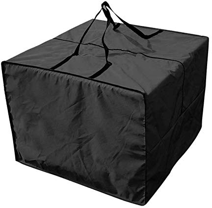 Sac de Rangement Coussin - Durable 210D Sac de Rangement pour Coussin de Jardin, Fermeture éclair Housse Rangement Coussin Exterieur avec poignées et capacité 81 x 81 x 61 cm