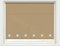 Funky Gadgets Square Eyelet Light Filtering Roller Blinds -Window Shades Easy Fit Polyester Fabric Daylight Trimmable Roller Blind- Child Safe Metal Tube with Fittings (W180 x L165cm, Cappuccino)