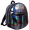 The Mandalorian Helmtasche, offizieller Star Wars 3D-Metallic-Rucksack für Kinder, Schulrucksack, Lunchtasche, silber, One size