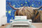Tapete Fototapete Tapeten Wanddeko 375x280 cm Van Gogh - Schottischer Highlander - Sternennacht