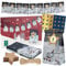 LIVAIA Adventskalender 2025 Frauen, Männer und Kinder: DIY Set zum Befüllen mit kleinen Geschenken - 24 bedruckte Papiertüten, Holzklammern, Adventskalender Tee Aufkleber - Geeignet für Geschenke
