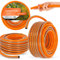 Gartenschlauch 3/4 20 m Orange Verstärkt 3-lagig UV-Beständig Formstabiler Flexibler Gartenschlauch Bewässerung Gartenarbeit Autowäsch Panzerschlauch