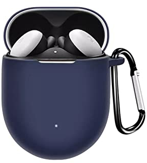 DYAOLE Schutzhülle kompatibel mit Google Pixel Buds Pro, stoßfeste Silikon-Schutzhülle, mit Schlüsselanhänger, Anti-Drop, Kratzfest(Blau)