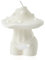 GROBRO7 Human Mushroom Candle Dänische Pastell Raumdekoration, Handgemachte weiße Körperform Kerze Natural Soy Wax für Teen Adult Party Dekoration Gifts Home Schreibtisch Statuen Tisch Foto Prop