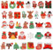 BHGT 35 Stück Miniatur Weihnachten Ornamente Mini Weihnachtsschmuck 3D Figuren zum Basteln Weihnachtsdeko Kunstharz Streudeko als DIY Geschenke Mitgebsel
