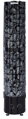Harvia Cilindro PC66 Black Saunaofen 6,6 kW mit integrierter Steuerung Stahl schwarz
