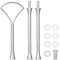 sourcing map 1 Set Cake Tray Stand Handle Cupcake Dessert Plate Hardware Fitting Holder Rod Stand Handle for Cake Stand Wedding Party, 3-Tiers Fan Silver
