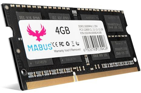 MABUS - Memoria RAM DDR3 4GB 1600MHz SODIMM para Portátil (PC3-12800)