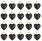 QUARKZMAN 20 Stk. Herzanhänger, vergoldeter Anhänger für DIY Handy-Zubehör Schlüsselanhänger Basteln, 12x10mm, Schwarz