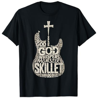 Monster Skillet Christian Guitar Player Worship Music T-Shirt