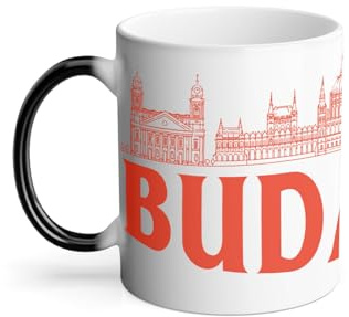 Thermoreagierende Tasse Magische Tasse – Budapest Minimalist Travel Ungarn Tourismus – 325 ml