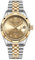 Boyarca Luxuriöse mechanische Stahluhr mit arabischen Ziffern, Automatikwerk, Urdu-Ziffern, 38mm Herrenarmbanduhr mit leuchtender, wasserdichter Datumsanzeige (Gold)