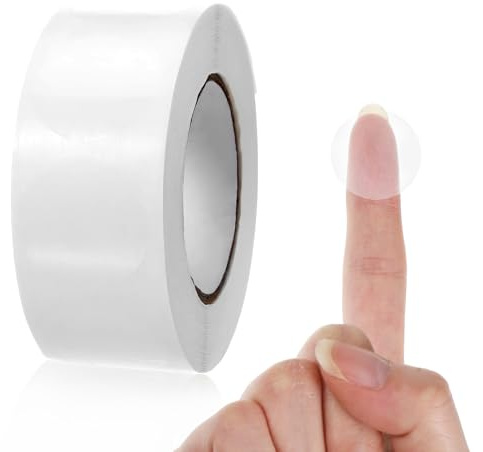 1000 Stück Runde Aufkleber Transparente, 25mm Klebepunkte Transparent, Wasserdichte Punktaufkleber Etiketten, Siegel Etiketten, Selbstklebende Sticker für Verpackung Umschläge Schachteln