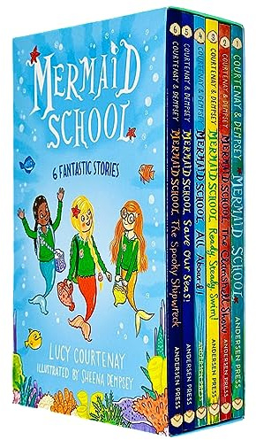Mermaid School Series 6 Books Collection Box Set By Courtenay & Dempsey (Mermaid School, The Clamshell Show, Ready, Steady, Swim!, All Aboard!, Save Our Seas! & The Spooky Shipwreck)