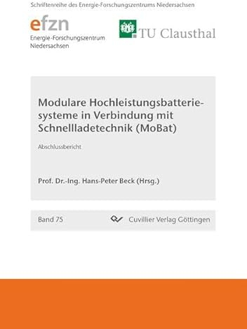 Modulare Hochleistungsbatteriesysteme in Verbindung mit Schnellladetechnik (MoBat) (Schriftenreihe des Energie-Forschungszentrums Niedersachsen (EFZN))