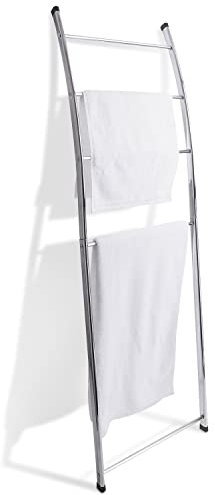 4 Bar cromado toalla de baño escalera, wall-leaning secado Rack soporte