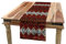 ABAKUHAUS afrikanisch Tischläufer, Wildlife Tierhaut, Esszimmer Küche Rechteckiger Dekorativer Tischläufer, 40 x 225 cm, Braun und Rot