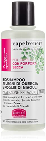 Helan Capelvenere - Anti Dandruff Shampoo with Oakwood & Niaouli Leaf, Vegan Hair Care Solution for Sebum Control, Itch Relief, Scalp Health - Shampoo for Greasy Hair - Made in Italy Shampoos, 200 ml