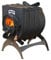 Werkstattofen Bruno Mini II mit Herdplatte - 9 kW Warmluftofen - Top Qualität - hochwertiger Stahl - Zulassung für Deutschland und Schweiz - BimSchV (Untergestell Klassik, ohne Seitenverkleidung)