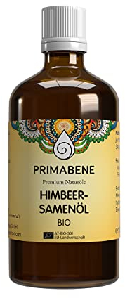 PRIMABENE® Himbeersamenöl 100% rein & kaltgepresst – Naturöl für Hautpflege, Haarpflege & Sonnenschutz– Reich an essentiellen Fettsäuren, Antioxidantien & Omega-3 – Für strahlende Haut & gesundes Haar