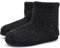 KuaiLu Knit Wool Warm Men Indoor Pull On Cosy Memory Foam Slipper Boots/Booties TPR Rubber Sole Non-Slip,Dark Black,9 UK (10 US)