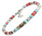 SAGA GIOIELLI® Bracciale Uomo Rondelle Pietre Dure Acciaio (MULTICOLOR-1)