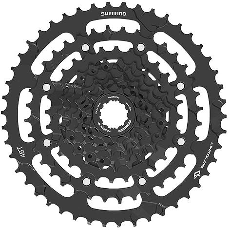 SHIMANO 9 V 11-46 Cs-lg300 Kassette und Ritzel für Fahrräder, Unisex Erwachsene, Mehrfarbig, Einheitsgröße