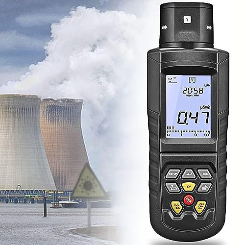 Contatore Geiger, Monitor e rilevatore di Radiazioni Portatile, Tubo Geiger Muller, rileva 4 Raggi di Tipo α, β, γ e Χ, intervallo di radiazione: 0-1000 µsv/Ora, Non influenzato da