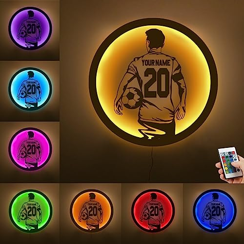 ASD Jewerly Personalisiertes Basketballspieler Metallschild mit LED Licht, individueller Name und Nummer, Basketball Neonschild, Weihnachten, Geburtstag, Basketball Kindergeschenk