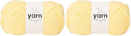 KORBOND Baby Lemon Yarn Pack (2 x 100g, 290m, Acrylic)