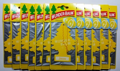 12 x WUNDER- BAUM Zitrone Auto Duftbaum Lufterfrischer Airfreshener