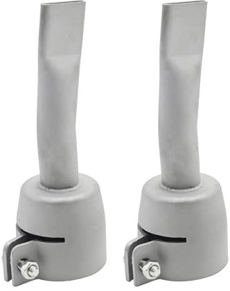 Ollanoos 2 Pcs Welding Gun Flat Nozzle 20mm, Flat Welding Nozzle Set Hot Air Gun Nozzle for Welding PP PVC Plastic Sheet Heat Gun Accessories Welding Tools Stainless Steel Hot Air Gun Welding Nozzle