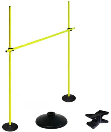 AemaSport Set de Entrenamiento de Agilidad y Velocidad – Vallas Ajustables, Palos de Slalom con Bases Lastradas, Obstáculos para Juego de Pies, Coordinación y Resistencia – Ideal para Atletas, Equipos