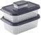 BranQ Home essential Set de Fiambreras ORI, Plástico Libre de BPA, Negro, Diferentes Tamaños, 3 SK.