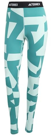 adidas Women's Multi Synthetic Base Layer Tights, Semi Flash Aqua/Semi Impact Orange, XL