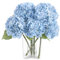 LEUCHTAMOR 3pcs Artificial Hydrangea Flowers Baby Blue Real Touch Hydrangea Flower Bouquet Fake Hydrangeas for Wedding Parties Party Office Home Decor