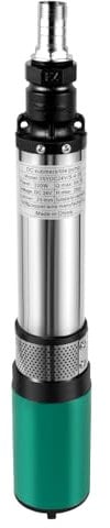 Tiefbrunnenpumpe 320W,4500 U/min 3 m³ / h Edelstahl Wasserpumpe,Max. Förderhöhe 25m Tauchpumpe,Rohrpumpe mit Feste Zugringe Langes Netzkabe lWasserauslass IPX8 für die Bewässerung von Ackerland