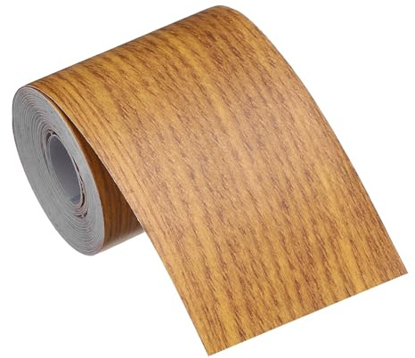 sourcing map Wood Grain Repair Tape, 2 Inch x 16 Feet Self Adhesive Wood Grain Tape Multi-Purpose Wallpaper Border Trim for Furniture Floors Windows Doors Tables Home, Border Flower