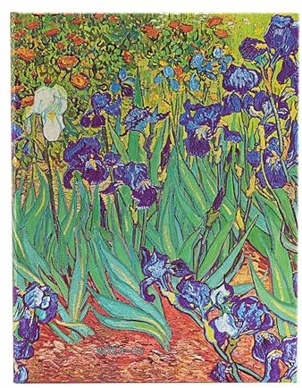 Paperblanks 18-Monatskalender 2025 Van Goghs Schwertlilien, Ultra, Vertikal