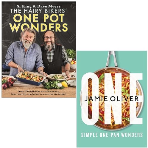 The Hairy Bikers One Pot Wonders By Hairy Bikers & One Simple One-Pan Wonders By Jamie Oliver 2 Books Collection Set