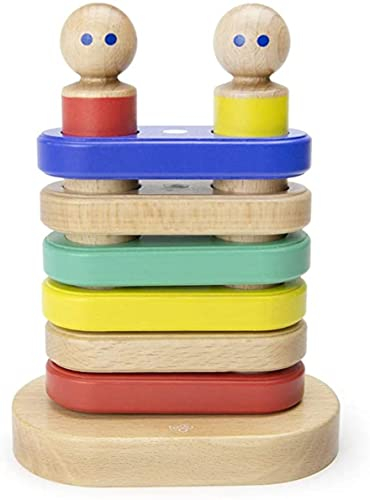TEGU 5700653 Holzbausteine magnetisch, Stapelspiel, mehrfarbig, Holzspielzeug für Kinder ab 12 Monate