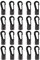 Futheda 20PCS 8mm Shock Cord End Hook Boat Kayak Canoe Bungee Shock Cord Hook Hanging End Hooks Kayak Accessories for Kayak Boat Canoe